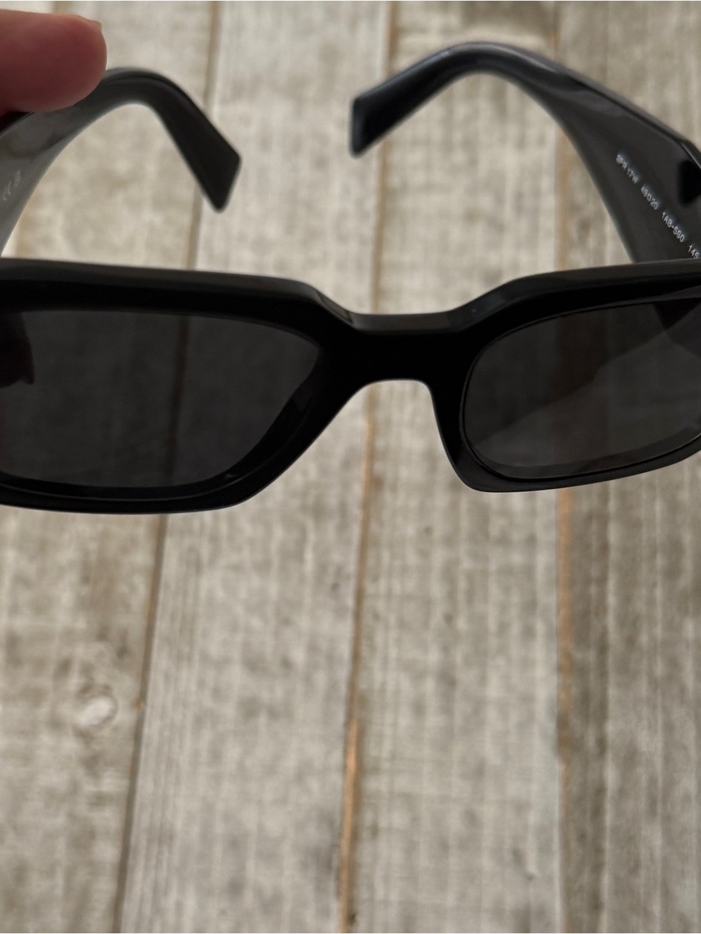 Prada Black women’s Sunglasses with Faceted Temple